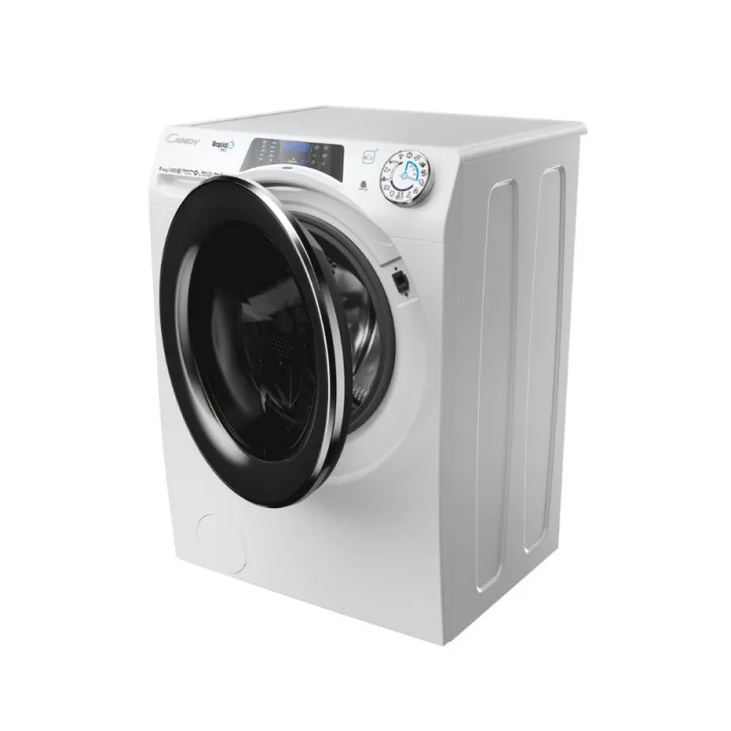 Máquina de lavar e secar roupa Candy RapidÓ PRO RPW4966BWMBC/1-S – de instalação livre, carga frontal, 6 kg lavar/secar, 1400 rpm, branca