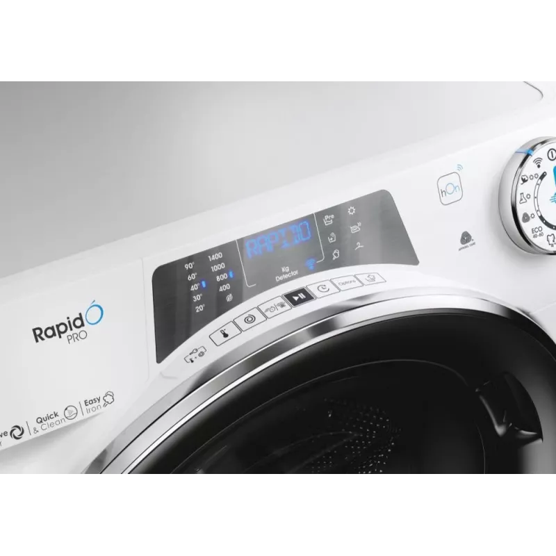 Máquina de lavar e secar roupa Candy RapidÓ PRO RPW4966BWMBC/1-S – de instalação livre, carga frontal, 6 kg lavar/secar, 1400 rpm, branca