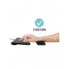 Apoio de pulso Port Designs 900718 — gel/silicone/borracha/poliéster, 400 × 60 × 20 mm, preto