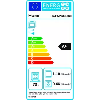 Forno de encastrar Haier I-Turn Series 2 HWO60SM2F3BH 70L preto