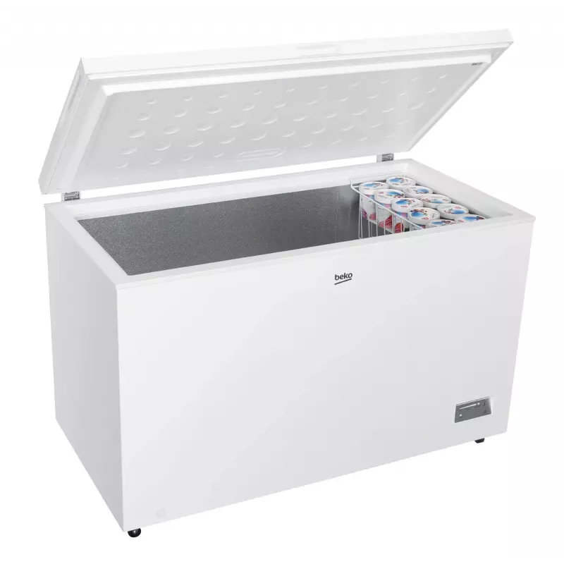 Arca congeladora BEKO CF380EWN — 371 l, compressor Inverter, classe E, branco