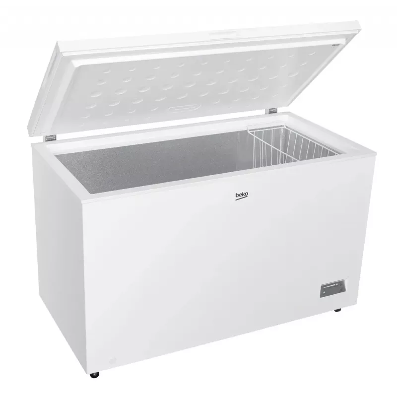 Arca congeladora BEKO CF380EWN — 371 l, compressor Inverter, classe E, branco