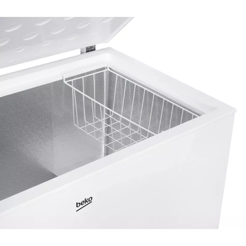 Arca congeladora BEKO CF380EWN — 371 l, compressor Inverter, classe E, branco