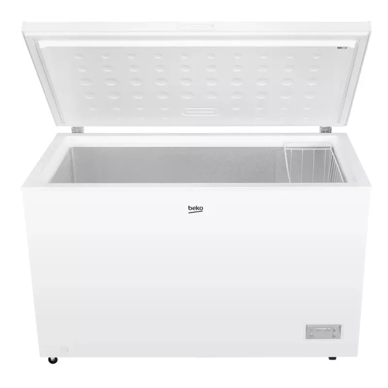 Arca congeladora BEKO CF380EWN — 371 l, compressor Inverter, classe E, branco