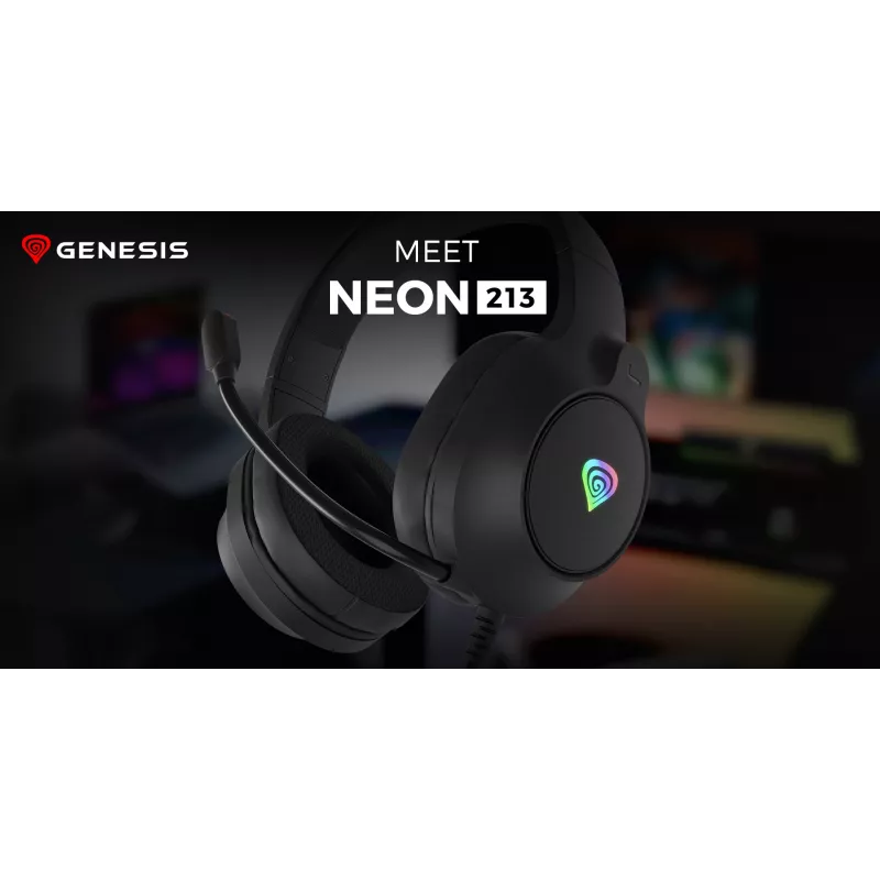 GENESIS NEON 213, com fios, chamadas / música, 20 – 20000 Hz, 302 g, headset, preto