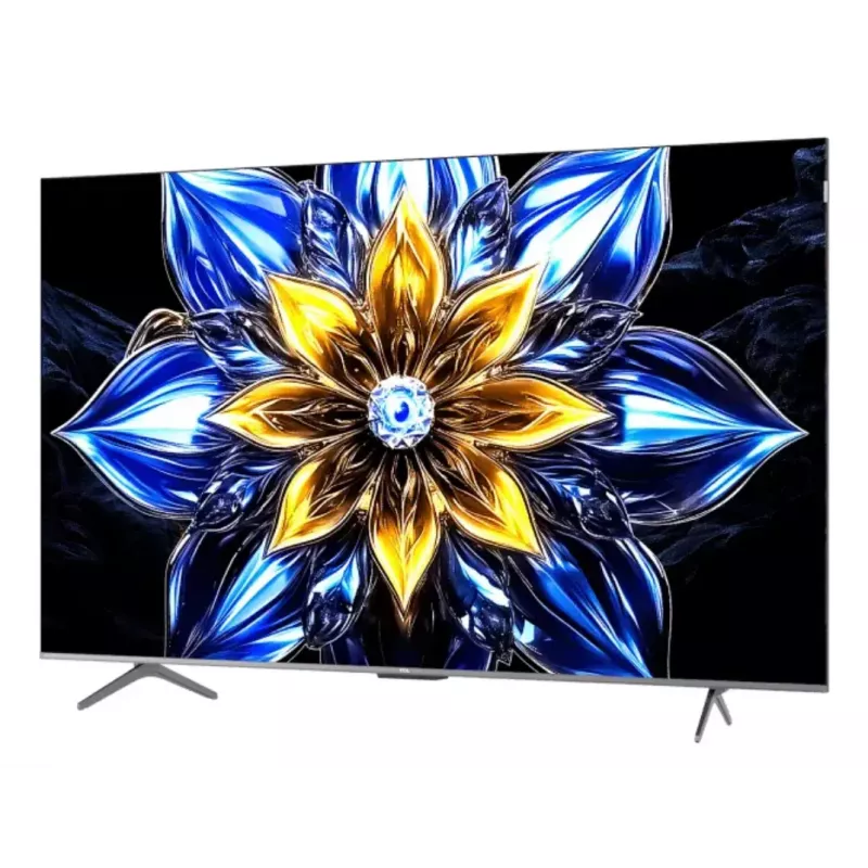 TV TCL 55T8C 55 polegadas QLED 4K Ultra HD, HDR10, Google TV, 144Hz, Direct-LED, 4×HDMI 2.1, Bluetooth/Wi‑Fi, metálico