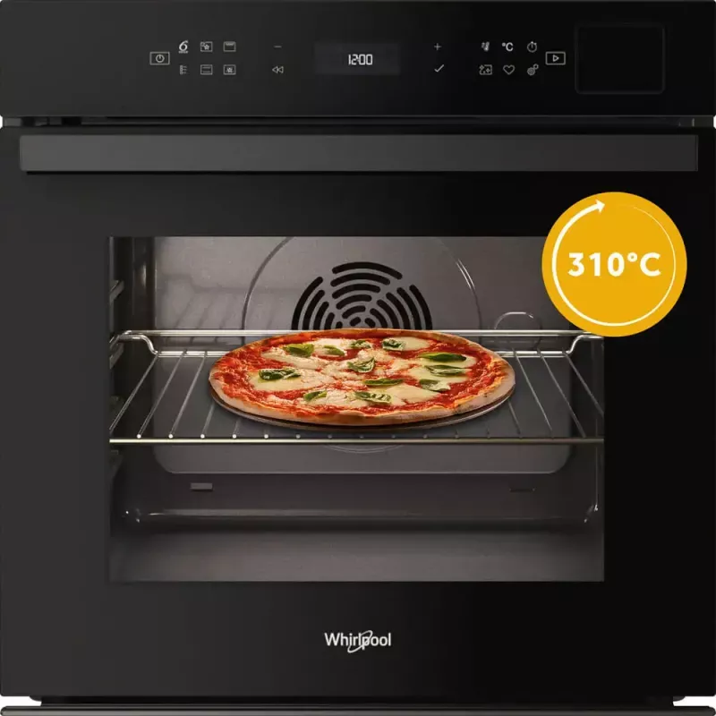 Forno de encastrar Whirlpool WOI6A8FPT1SBA 73 L elétrico preto comando tátil