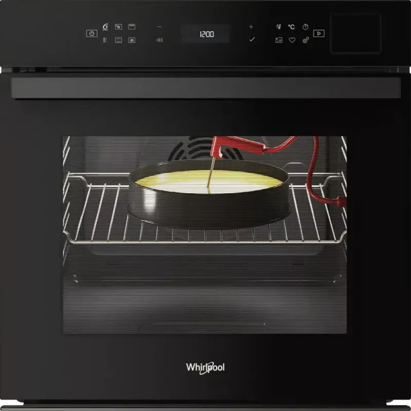 Forno de encastrar Whirlpool WOI6A8FPT1SBA 73 L elétrico preto comando tátil
