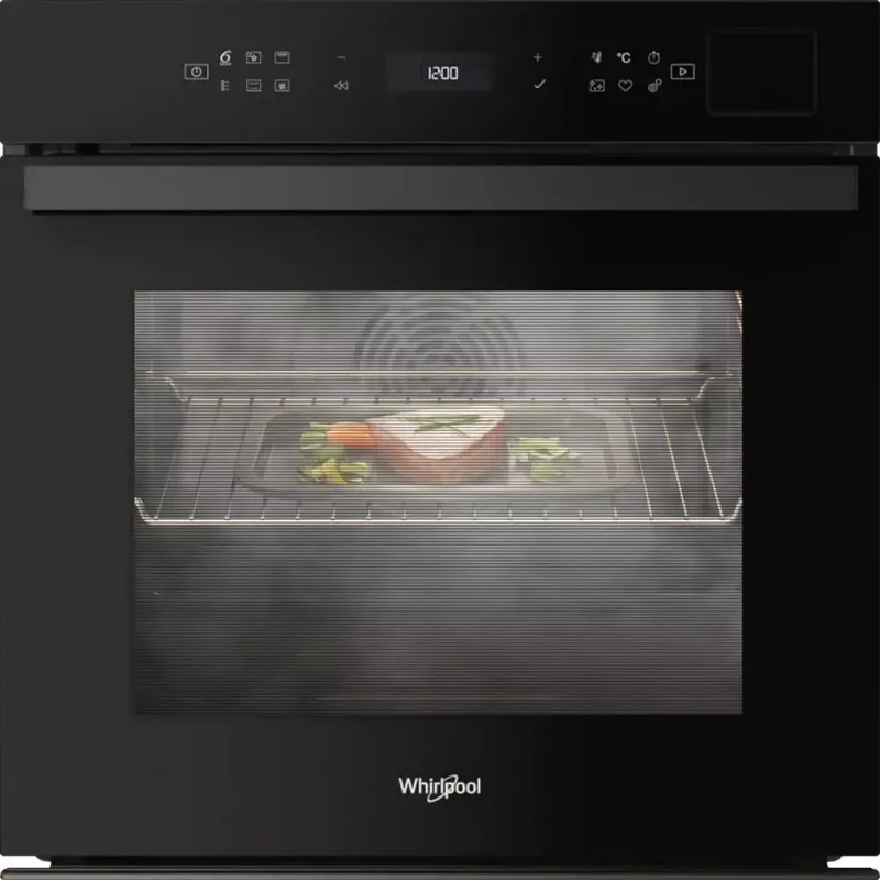Forno de encastrar Whirlpool WOI6A8FPT1SBA 73 L elétrico preto comando tátil
