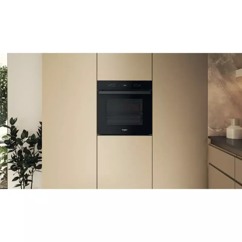 Forno de encastrar Whirlpool WOI6A8FPT1SBA 73 L elétrico preto comando tátil