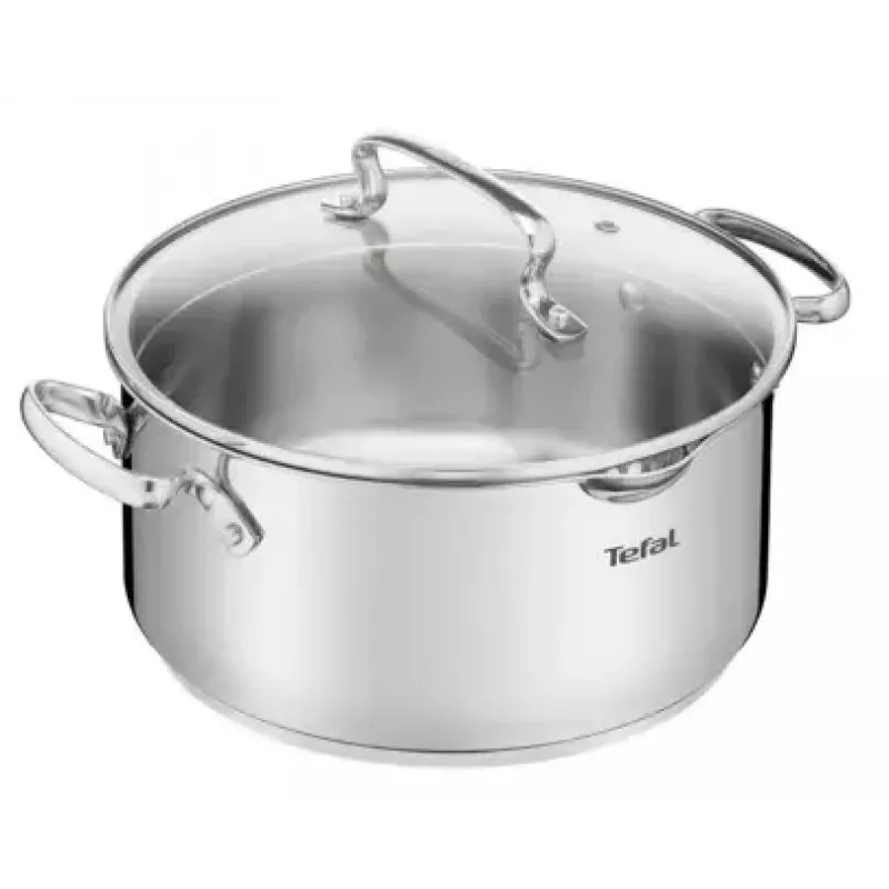 Panela Tefal DUETTO+ G7194355, 2 l, redonda, aço inoxidável, 18 cm
