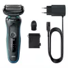 Máquina de barbear de lâminas BRAUN Series 5 51-M1000s — 3 cabeças, molhado e seco, bateria de iões de lítio, carregamento rápido, preto/azul