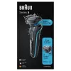 Máquina de barbear de lâminas BRAUN Series 5 51-M1000s — 3 cabeças, molhado e seco, bateria de iões de lítio, carregamento rápido, preto/azul