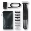 Máquina de barbear de lâminas Braun Series X XT5200 com aparador preto, metálico
