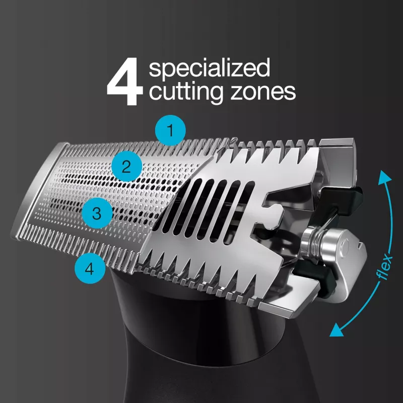 Máquina de barbear de lâminas Braun Series X XT5200 com aparador preto, metálico