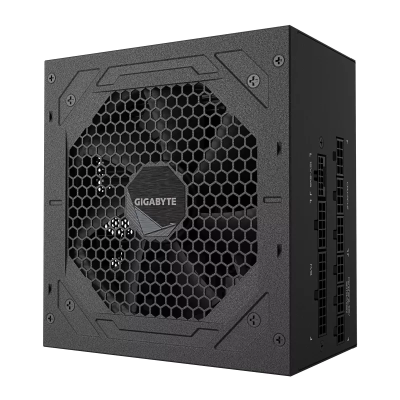 Fonte de alimentação GIGABYTE UD1000GM PG5 V2 – PCIe Gen 5.1, 80 PLUS Gold, construção totalmente modular, ventoinha de 120 mm, compatível com ATX 3.1, ficha EU