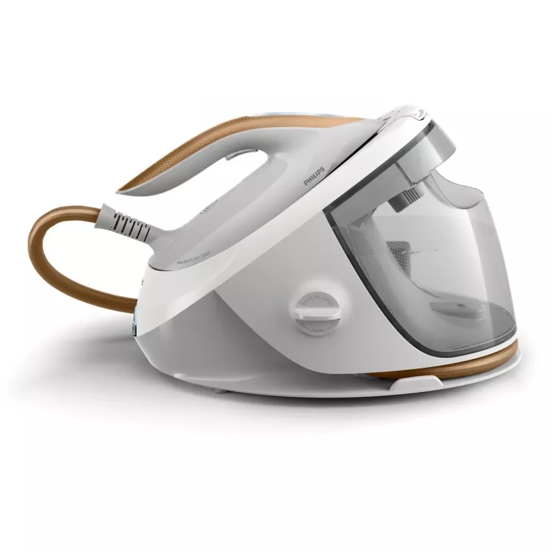 Central de engomar a vapor Philips 7000 Série PSG7040/10 2100 W 1,8 L base SteamGlide Elite dourado, branco
