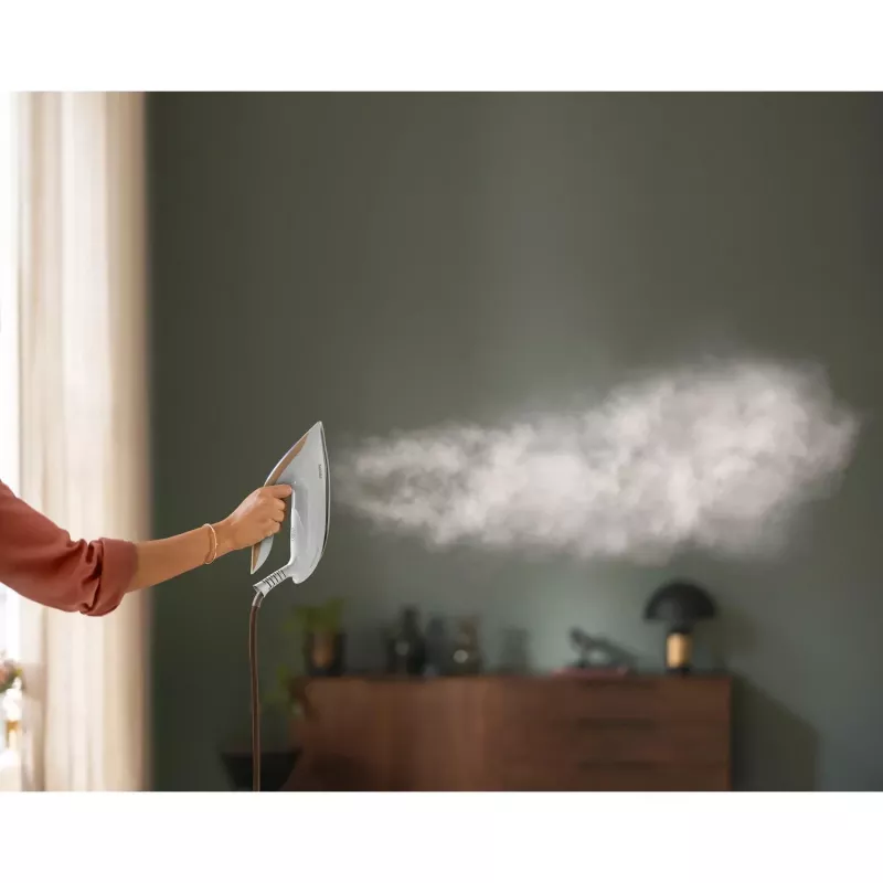 Central de engomar a vapor Philips 7000 Série PSG7040/10 2100 W 1,8 L base SteamGlide Elite dourado, branco
