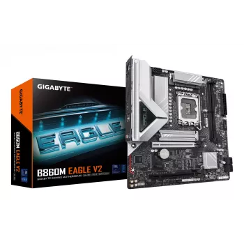 Motherboard GIGABYTE B860M EAGLE V2 — Micro ATX, LGA 1851, Intel B860, 2 DIMM DDR5 até 9066 MHz, PCIe 5.0, 2.5GbE
