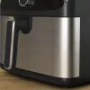 Fritadeira Tefal Easy Fry Mega EY855D10 individual 7,5 l de pé 2020 W fritadeira de ar quente preta, aço inoxidável