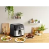 Fritadeira Tefal Easy Fry Mega EY855D10 individual 7,5 l de pé 2020 W fritadeira de ar quente preta, aço inoxidável