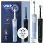 Escova de dentes elétrica Oral-B Vitality Pro Duo rotativa-oscilante para adultos, preta, azul, branca