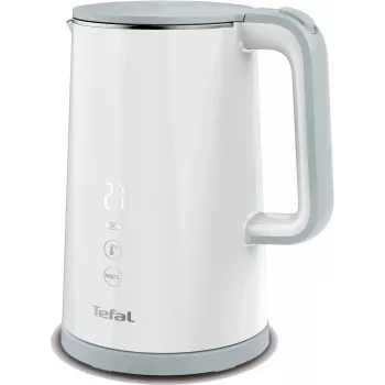 Chaleira elétrica Tefal KO6931, 1,5 L, 1800 W, branca, 5 definições de temperatura, função de manutenção de calor 30 min.