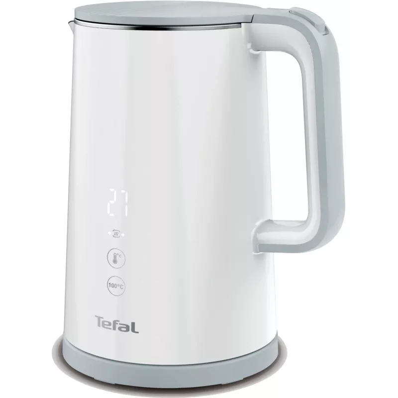 Chaleira elétrica Tefal KO6931, 1,5 L, 1800 W, branca, 5 definições de temperatura, função de manutenção de calor 30 min.