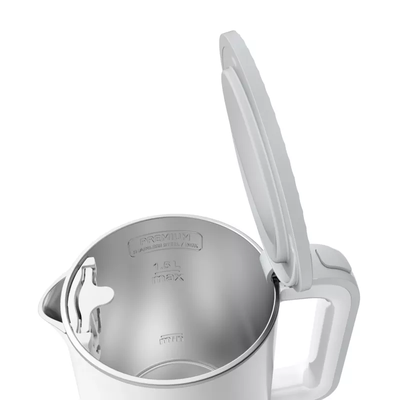 Chaleira elétrica Tefal KO6931, 1,5 L, 1800 W, branca, 5 definições de temperatura, função de manutenção de calor 30 min.