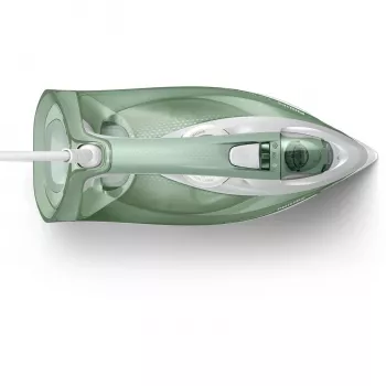Ferro de engomar Philips série 7000 DST7012/70 ferro a vapor base SteamGlide Plus 2600 W verde, cinzento