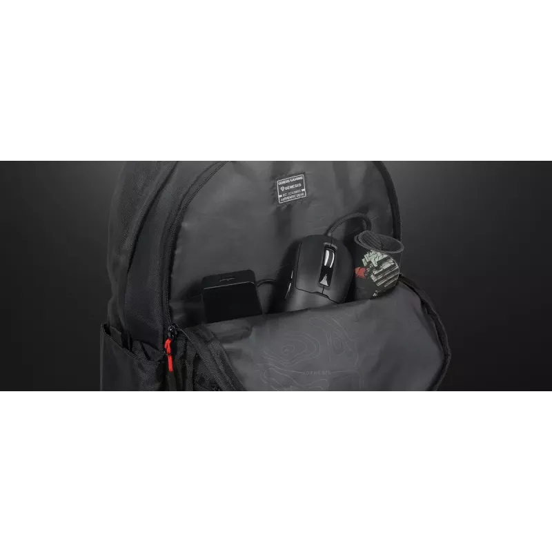 Mochila gaming Genesis GENESIS Palladium 200 — preta, poliéster, 140×280×400 mm