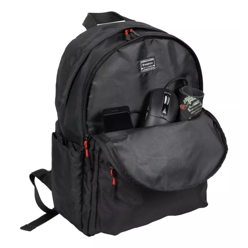 Mochila gaming Genesis GENESIS Palladium 200 — preta, poliéster, 140×280×400 mm