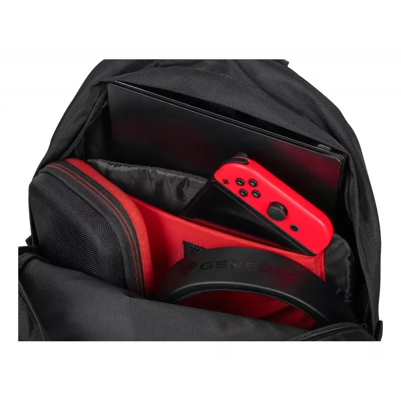 Mochila gaming Genesis GENESIS Palladium 200 — preta, poliéster, 140×280×400 mm