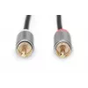 Cabo adaptador de áudio Digitus DB-510330-010-S 3,5 mm para RCA 1 m preto