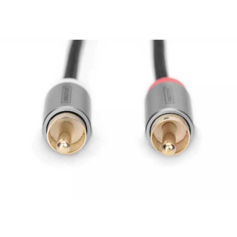 Cabo adaptador de áudio Digitus DB-510330-010-S 3,5 mm para RCA 1 m preto