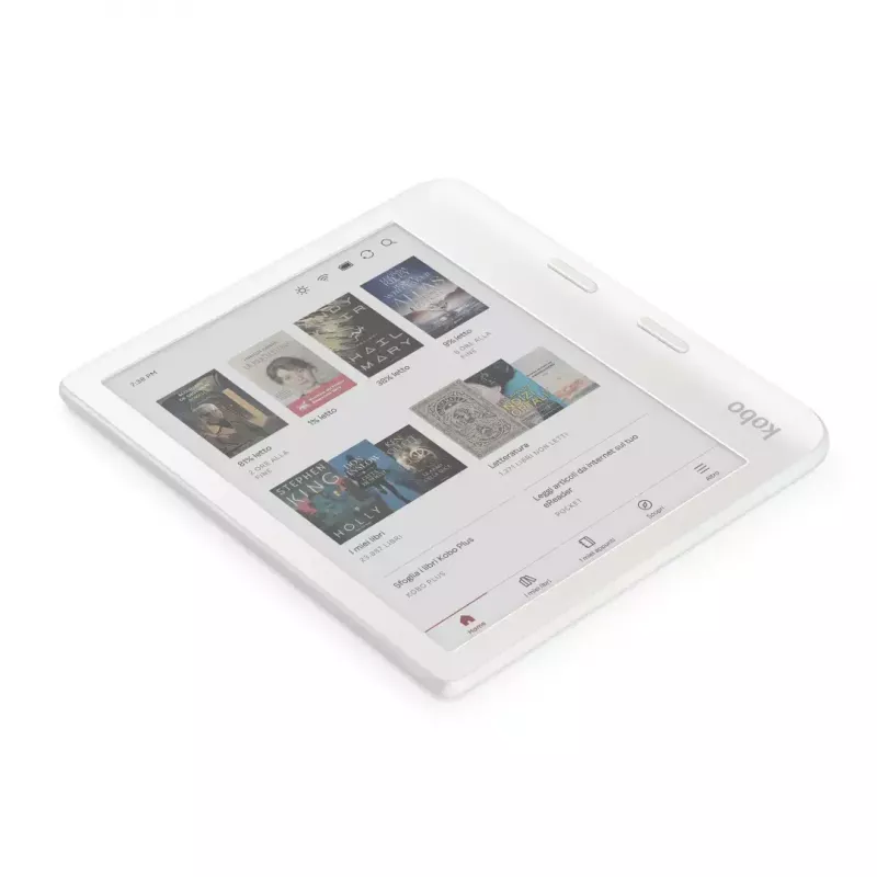 Leitor de e-books Kobo Libra Colour 7 polegadas E Ink Kaleido, 32 GB, Wi‑Fi, Bluetooth, à prova de água, branco