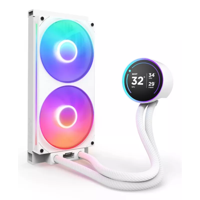 Arrefecedor líquido all-in-one NZXT Kraken Elite 280 RGB 14 cm branco