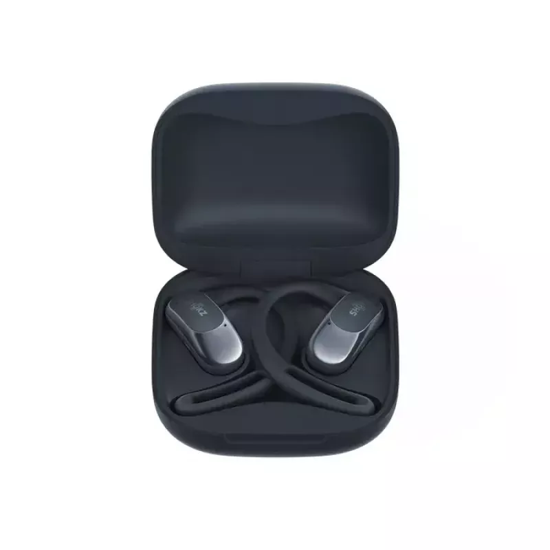 Headset SHOKZ OpenFit Air sem fios gancho de orelha chamadas/música/desporto/dia a dia Bluetooth preto