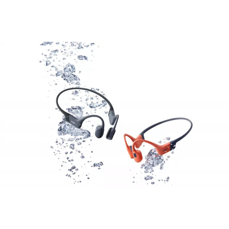 Headset Shokz OpenSwim Pro — headset sem fios open-ear de condução óssea, IP68 à prova de água, Bluetooth 5.4, 32 GB, 9 h de reprodução, cinzento