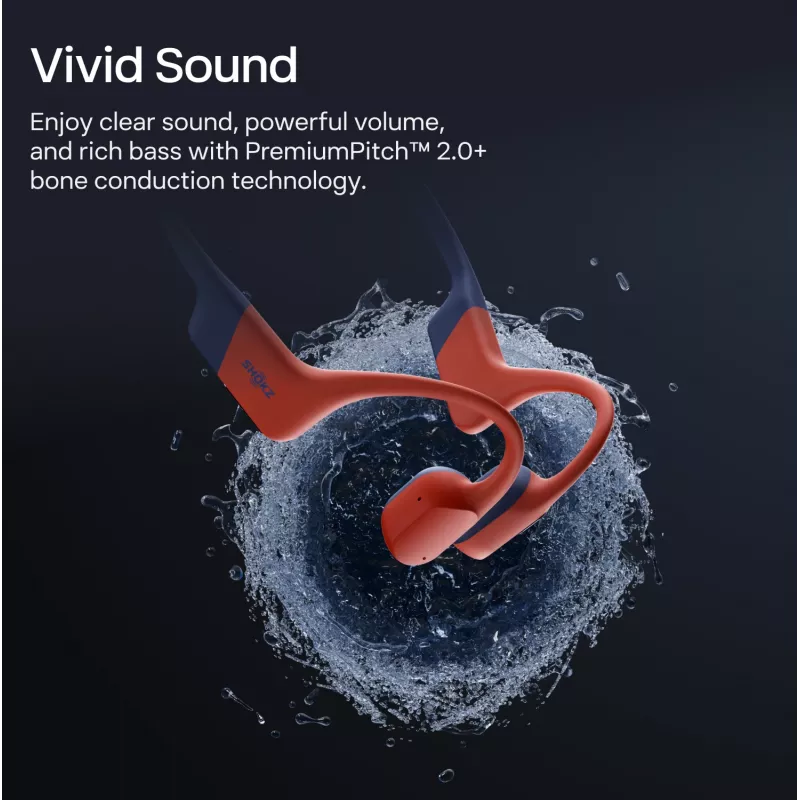 Headset Shokz OpenSwim Pro — headset sem fios open-ear de condução óssea, IP68 à prova de água, Bluetooth 5.4, 32 GB, 9 h de reprodução, cinzento