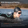 Headset Shokz OpenSwim Pro — headset sem fios open-ear de condução óssea, IP68 à prova de água, Bluetooth 5.4, 32 GB, 9 h de reprodução, cinzento