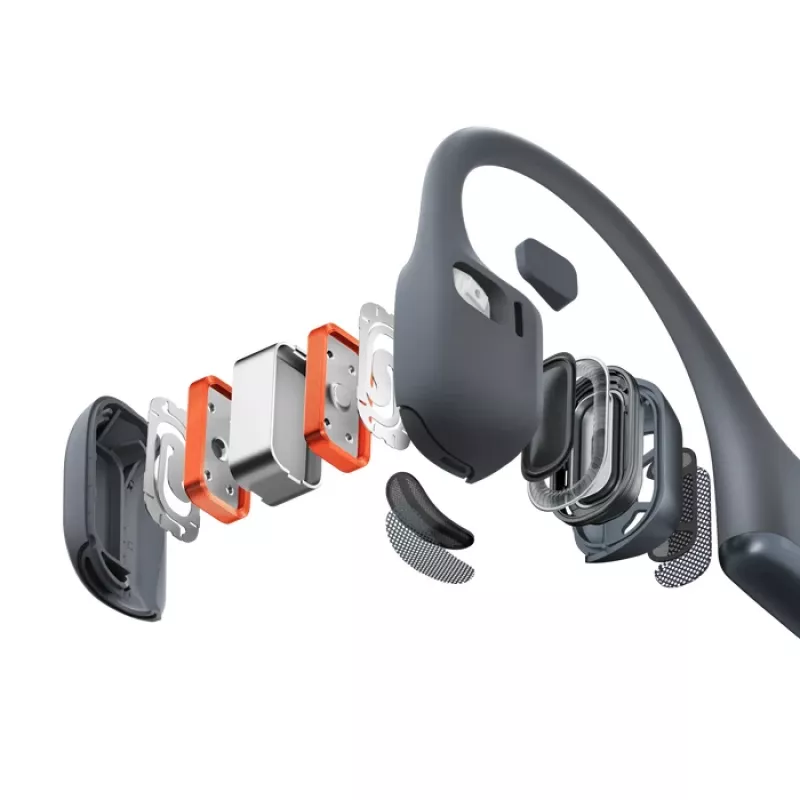 Headset Shokz OpenRun Pro 2, binaural, sem fios, arco auricular, IP55, 12 h de reprodução, Bluetooth 5.3, 150 mAh, preto