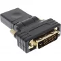 Adaptador InLine HDMI para DVI conector fêmea HDMI / ficha DVI flexível banhado a ouro 4K2K