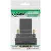 Adaptador InLine HDMI para DVI conector fêmea HDMI / ficha DVI flexível banhado a ouro 4K2K