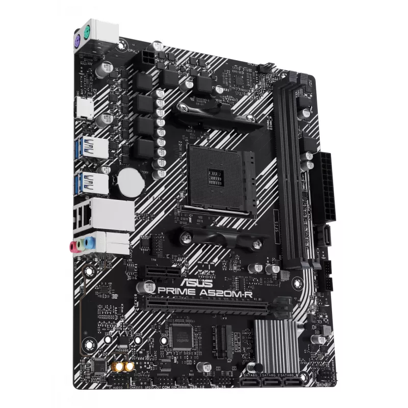 Placa-mãe ASUS PRIME A520M-R, AMD A520, Socket AM4, micro ATX
