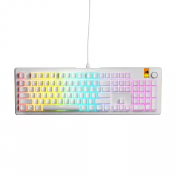 Teclado mecânico com fio Full-Size (100%) GLORIOUS GMMK 3 HE – Branco, USB, QWERTY, RGB