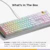 Glorious GMMK 3 HE 100% teclado gaming com fios prebuilt, switches Fox HE, ANSI US, branco