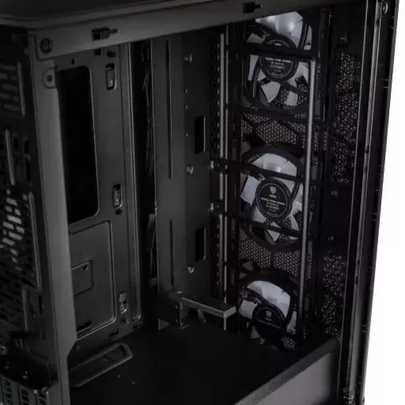 Caixa de PC Kolink Observatory Z Mesh Midi Tower — ATX, 3x120mm à frente, 1x120mm atrás, 245×465×495 mm, preto