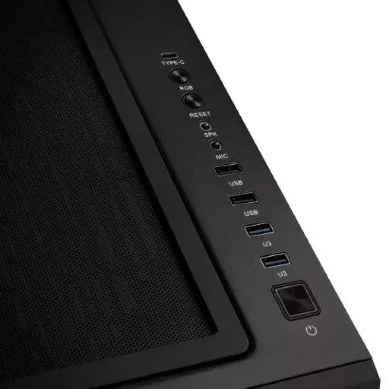 Caixa de PC Kolink Observatory Z Mesh Midi Tower — ATX, 3x120mm à frente, 1x120mm atrás, 245×465×495 mm, preto