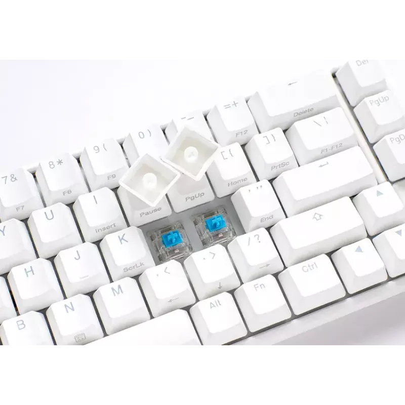 Teclado gaming Ducky One 3 Classic Pure White SF USB mecânico 67 teclas RGB
